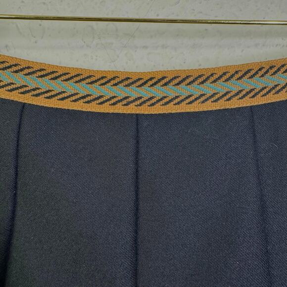 MISSONI Skirt 28 Pleated Wool Above Knee Side Zip Signature Design on Waist Band - Picture 3 of 11